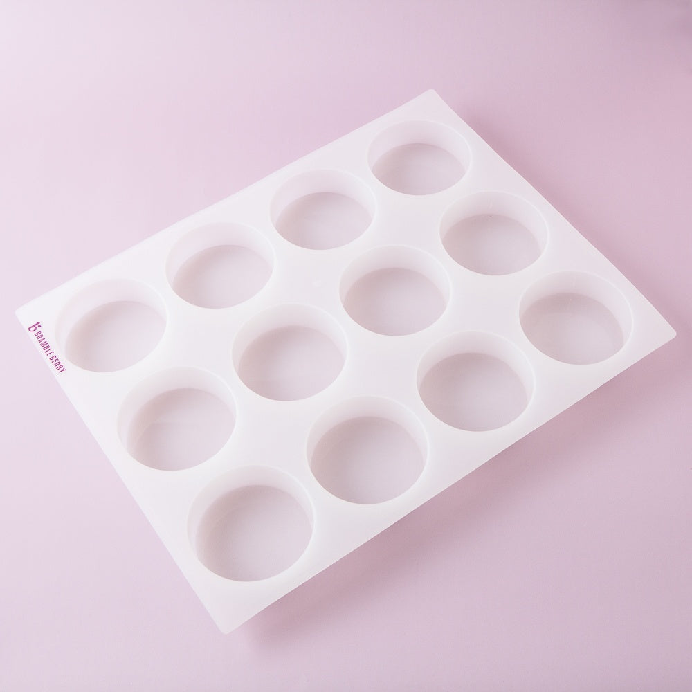 Bramble Berry 12 Bar Round Silicone Mold - 1 mold (x3)