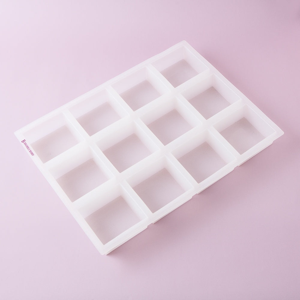 Bramble Berry 12 Bar Square Silicone Mold - 1 mold (x3)