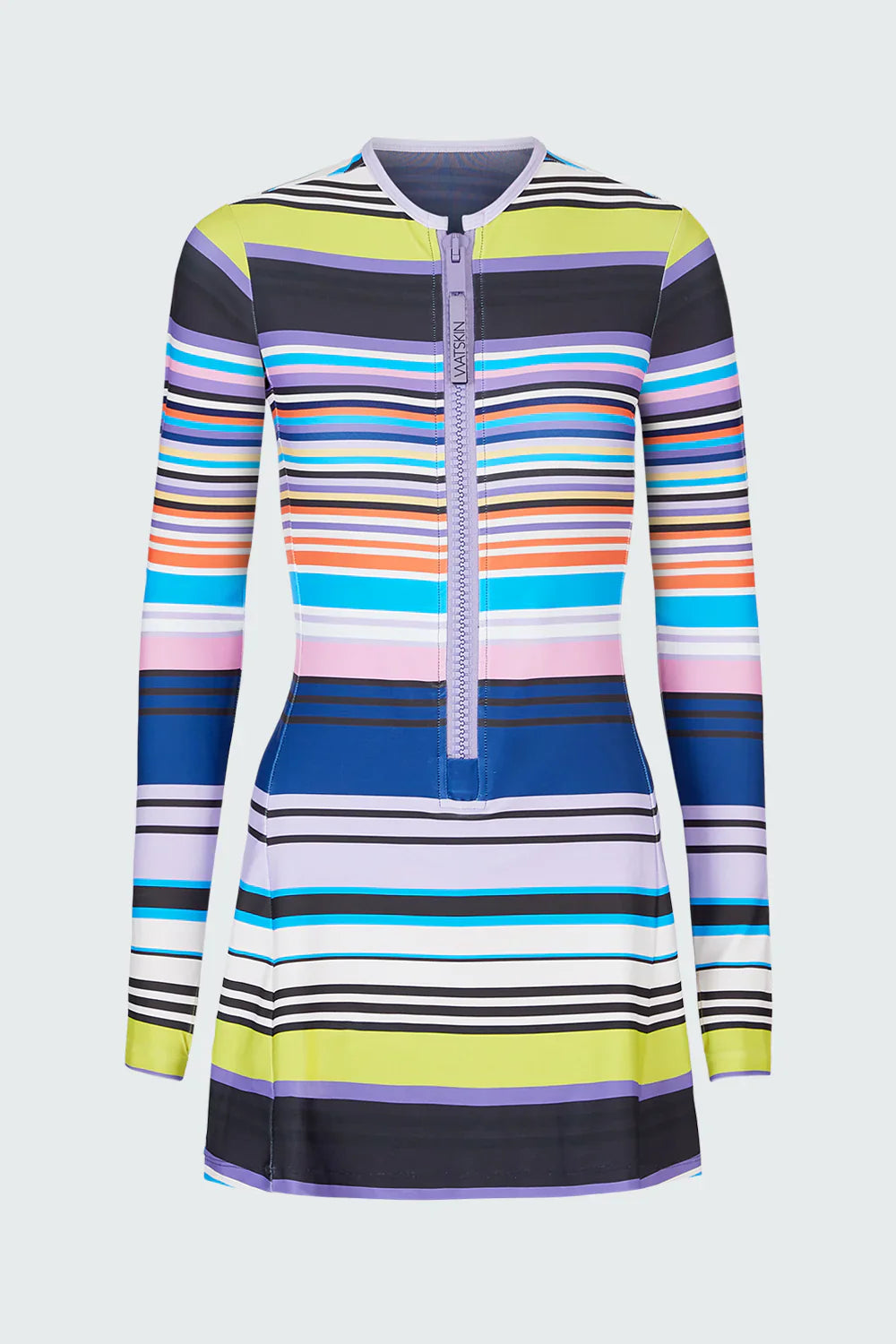 Watskin Sunwear Lou Dress in Variegated Stripe
