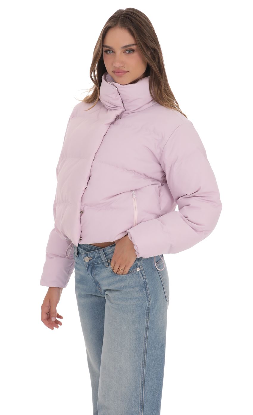 Lucy In The Sky Puffer Jacket in Lilac