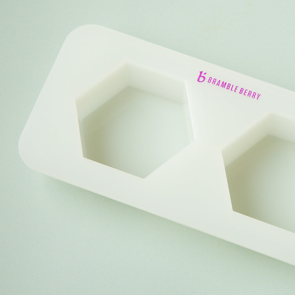 Bramble Berry 2 Cavity Silicone Hexagon Mold (x5)
