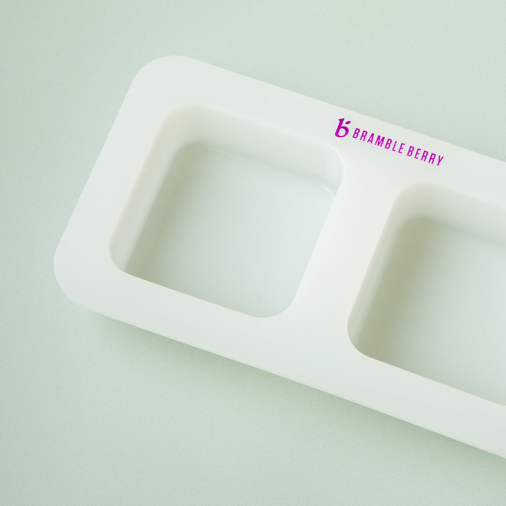 Bramble Berry 2 Cavity Silicone Square Mold (x6)