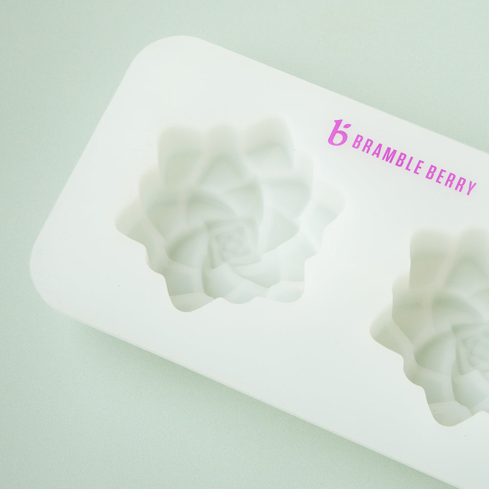 Bramble Berry 2 Cavity Silicone Succulent Mold (x5)