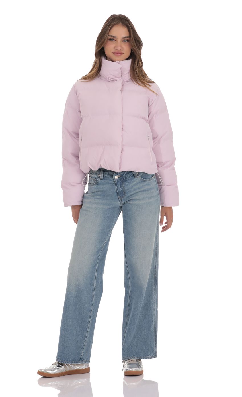 Lucy In The Sky Puffer Jacket in Lilac