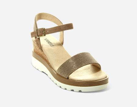 Marmi Shoes Vaneli Cedra - Military Suede with Gold Chain Detail