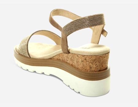 Marmi Shoes Vaneli Cedra - Military Suede with Gold Chain Detail