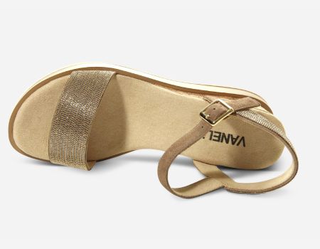 Marmi Shoes Vaneli Cedra - Military Suede with Gold Chain Detail