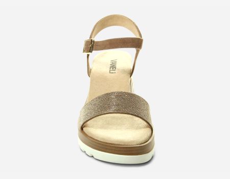 Marmi Shoes Vaneli Cedra - Military Suede with Gold Chain Detail
