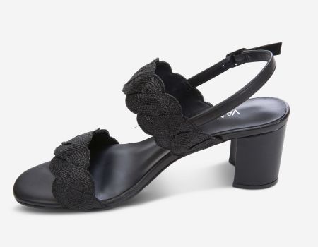Marmi Shoes Vaneli Lettie - Black Weave Fabric