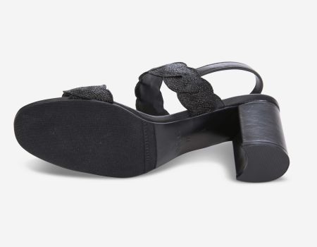 Marmi Shoes Vaneli Lettie - Black Weave Fabric