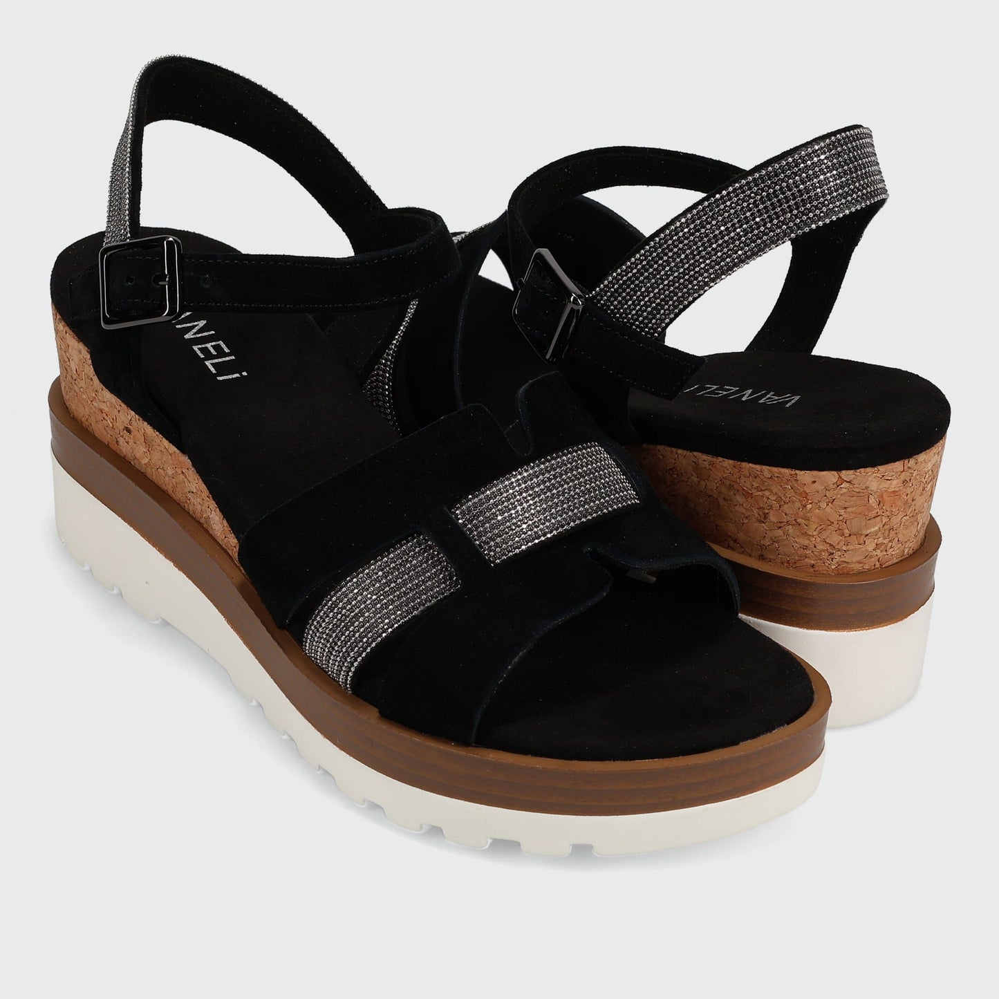 Marmi Shoes Vaneli Caitlin - Black Suede