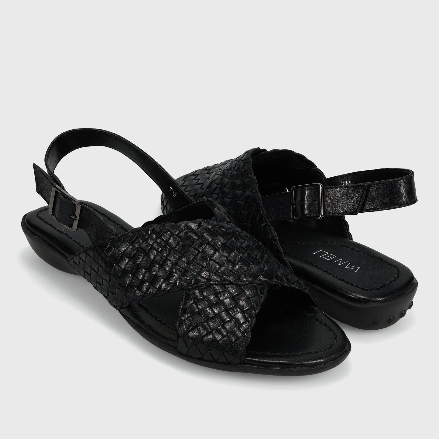 Marmi Shoes Vaneli Tagus - Black Woven Nappa
