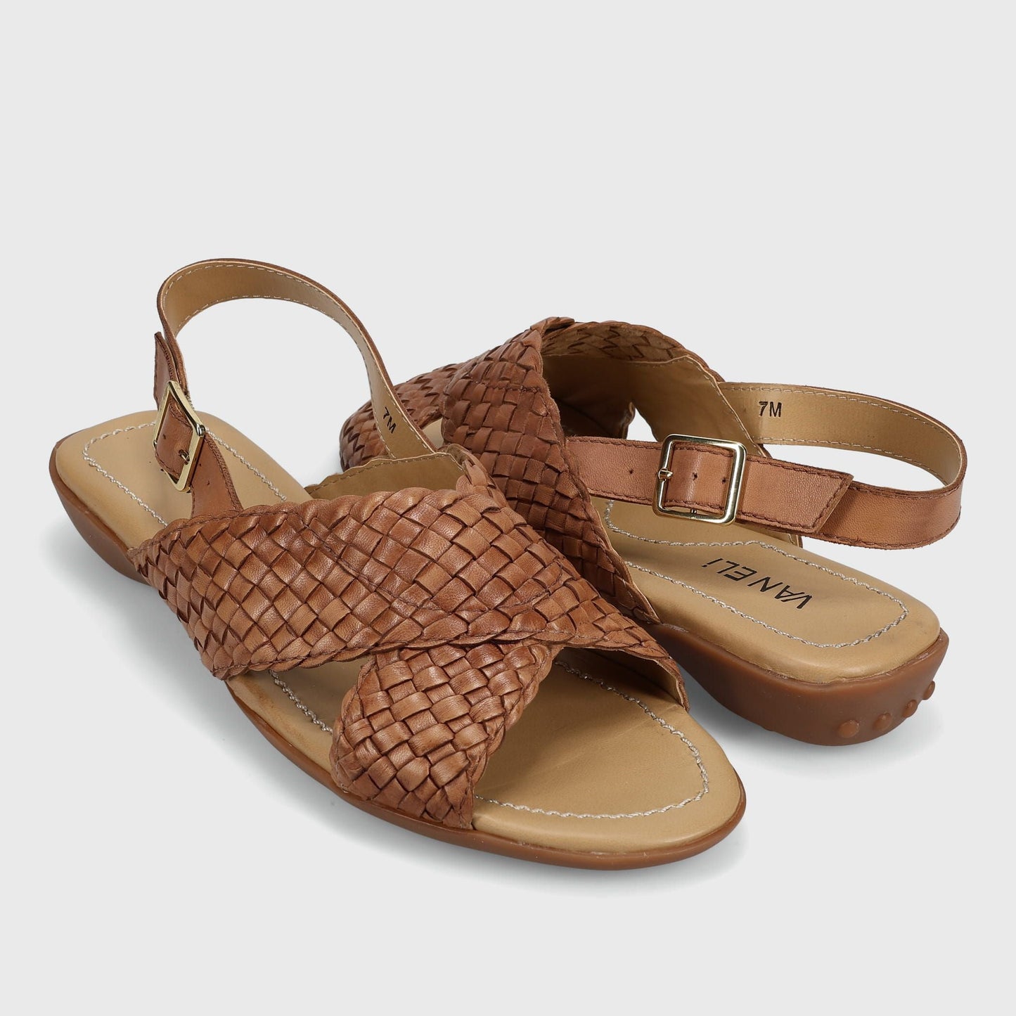 Marmi Shoes Vaneli Tagus - Camel Burnished Woven Nappa