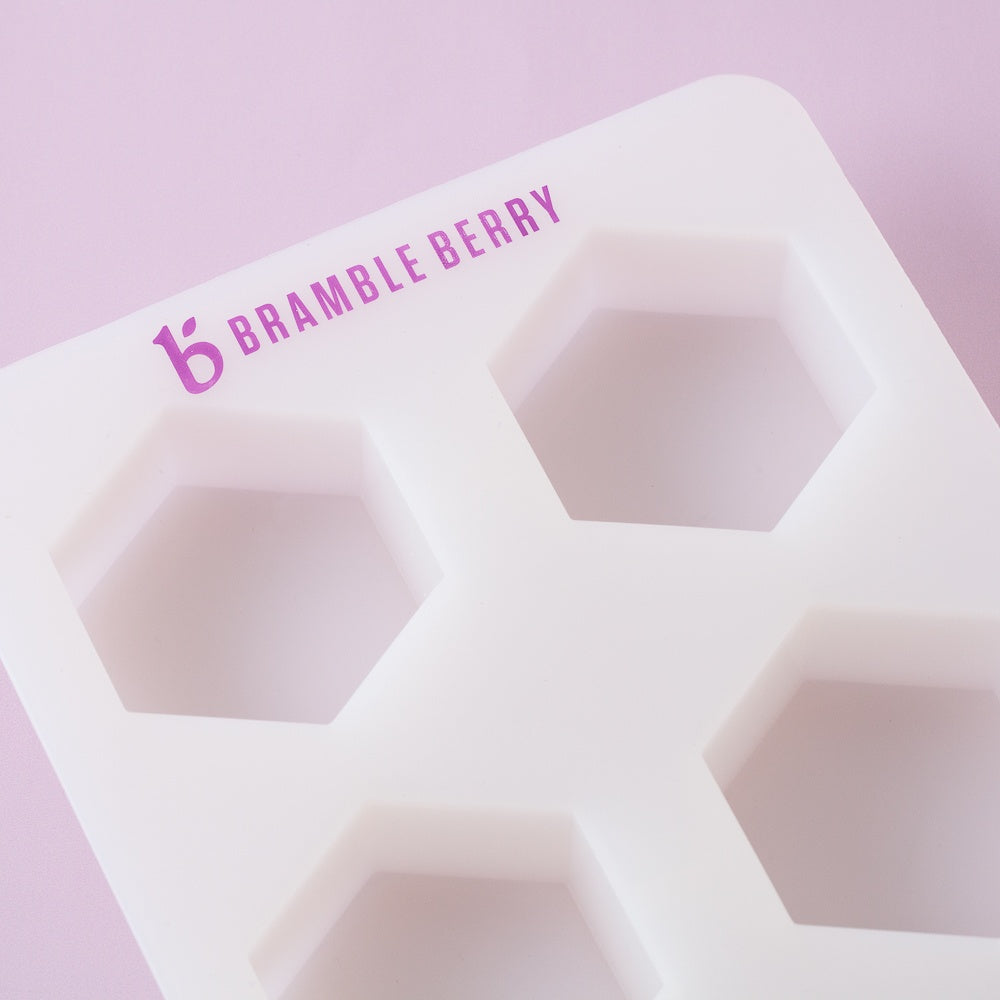 Bramble Berry 4 Cavity Hexagon Silicone Mold (x2)