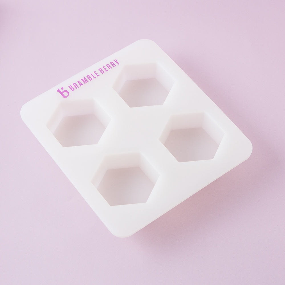 Bramble Berry 4 Cavity Hexagon Silicone Mold (x2)
