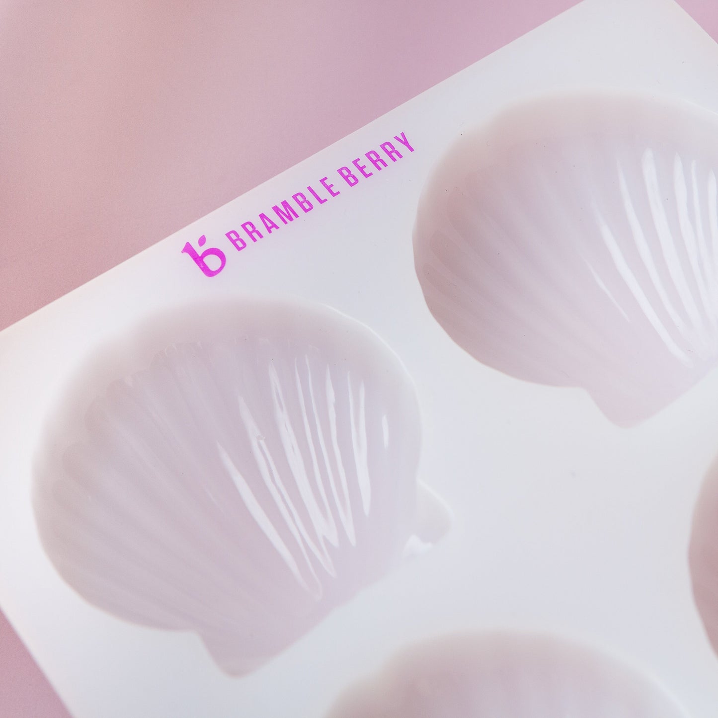 Bramble Berry 4 Cavity Shell Silicone Mold (x3)