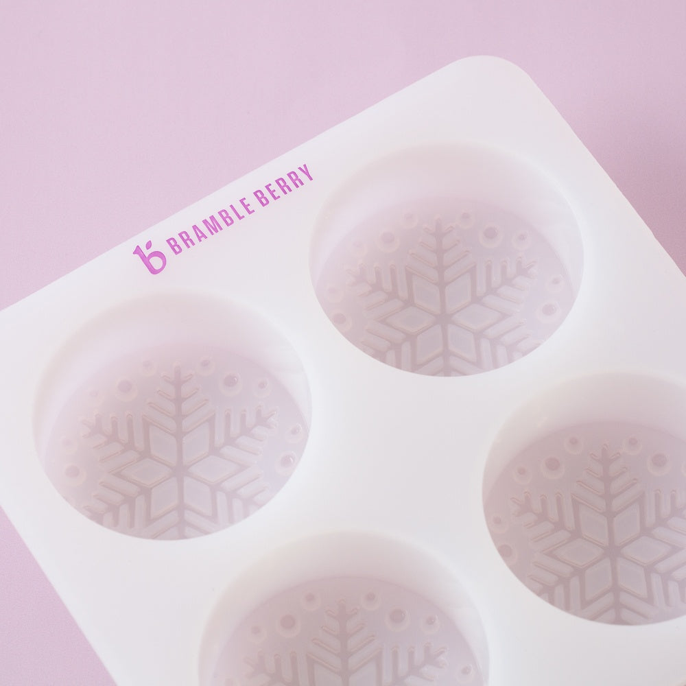Bramble Berry 4 Cavity Snowflake Silicone Mold (x2)