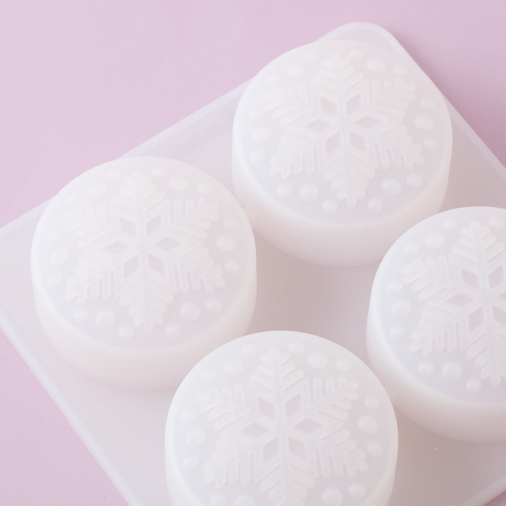 Bramble Berry 4 Cavity Snowflake Silicone Mold (x2)