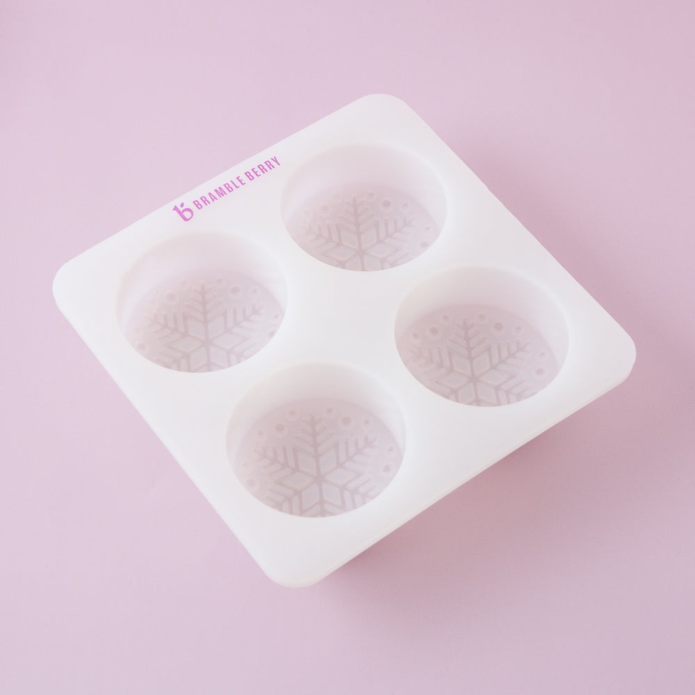 Bramble Berry 4 Cavity Snowflake Silicone Mold (x2)