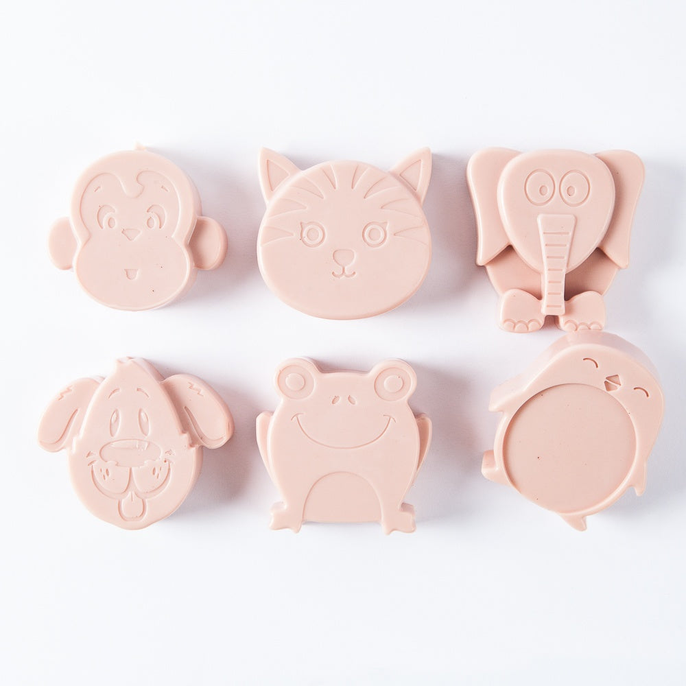Bramble Berry 6 Cavity Kids Animals Silicone Mold (x3)