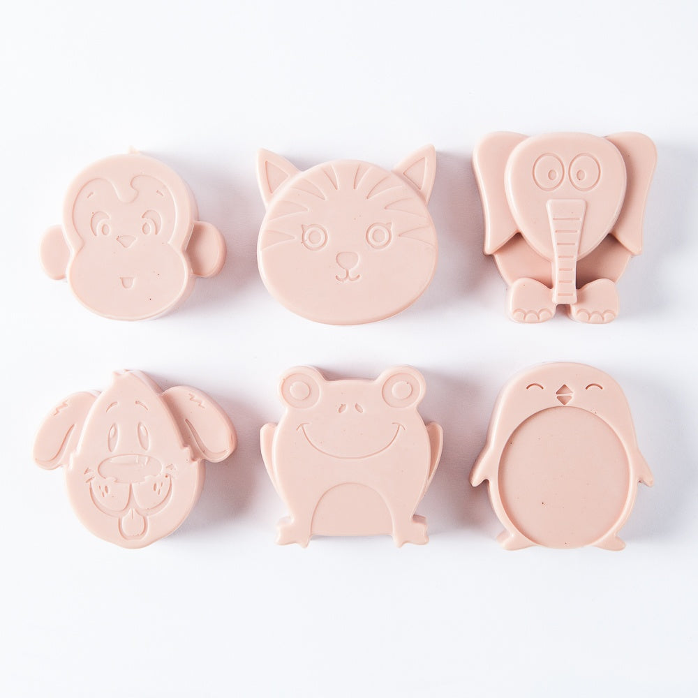 Bramble Berry 6 Cavity Kids Animals Silicone Mold (x3)