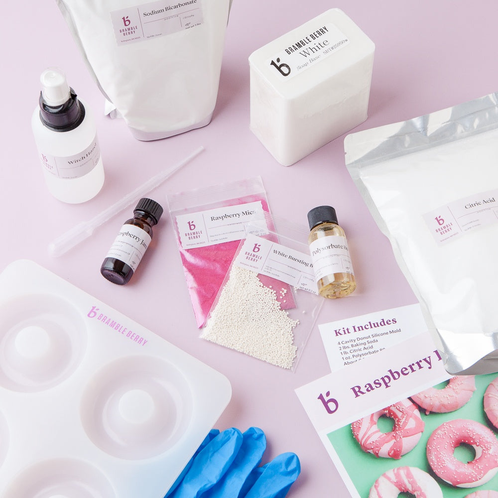 Bramble Berry Raspberry Donut Bath Bomb Kit