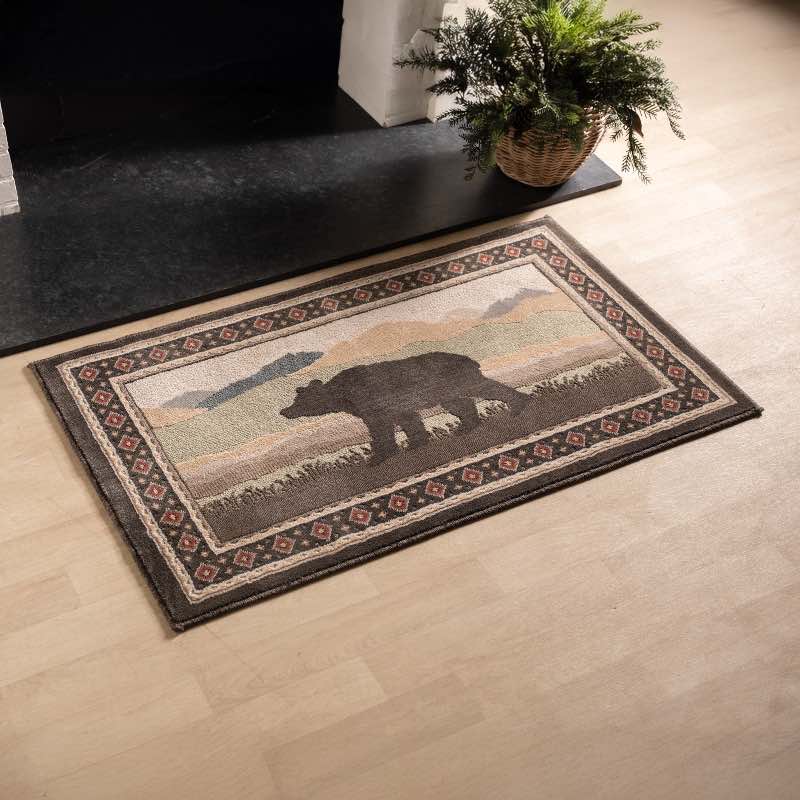 Wind and Weather Curious Bear Heirloom Hearth Rug