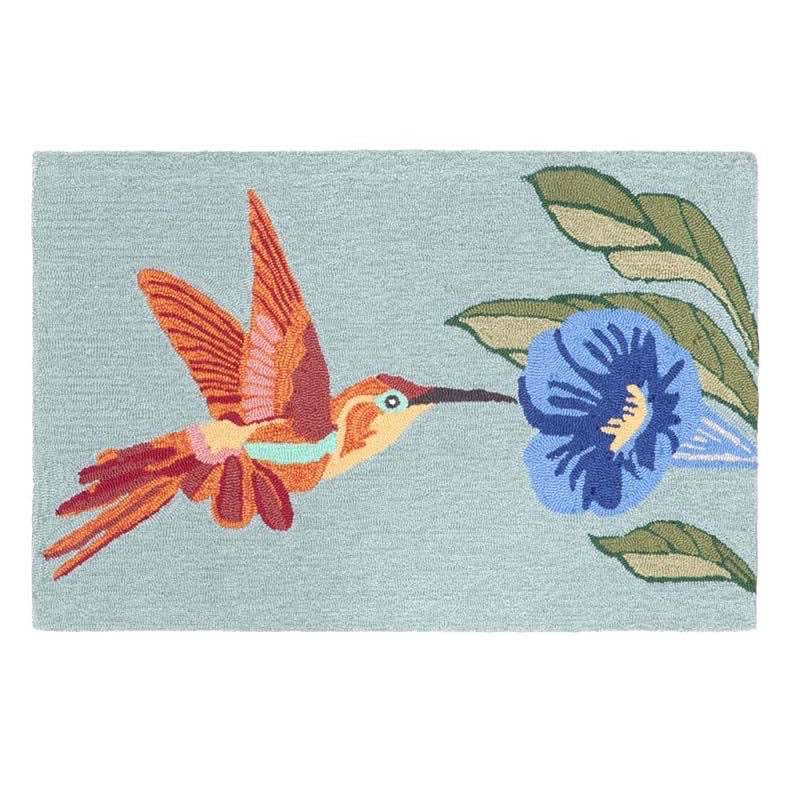 Wind and Weather Hummingbird Indoor/Outdoor Rug, 24" x 36"