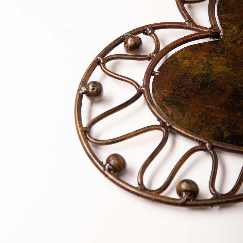 Wind and Weather Elegant Heart Stakes Handcrafted from New and Reclaimed Metal, Set of 3