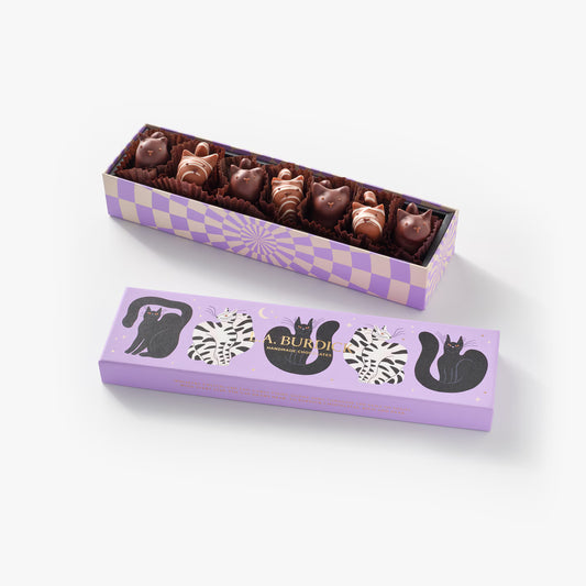L.A. Burdick Chocolates Chocolate Cats, 7 Pieces