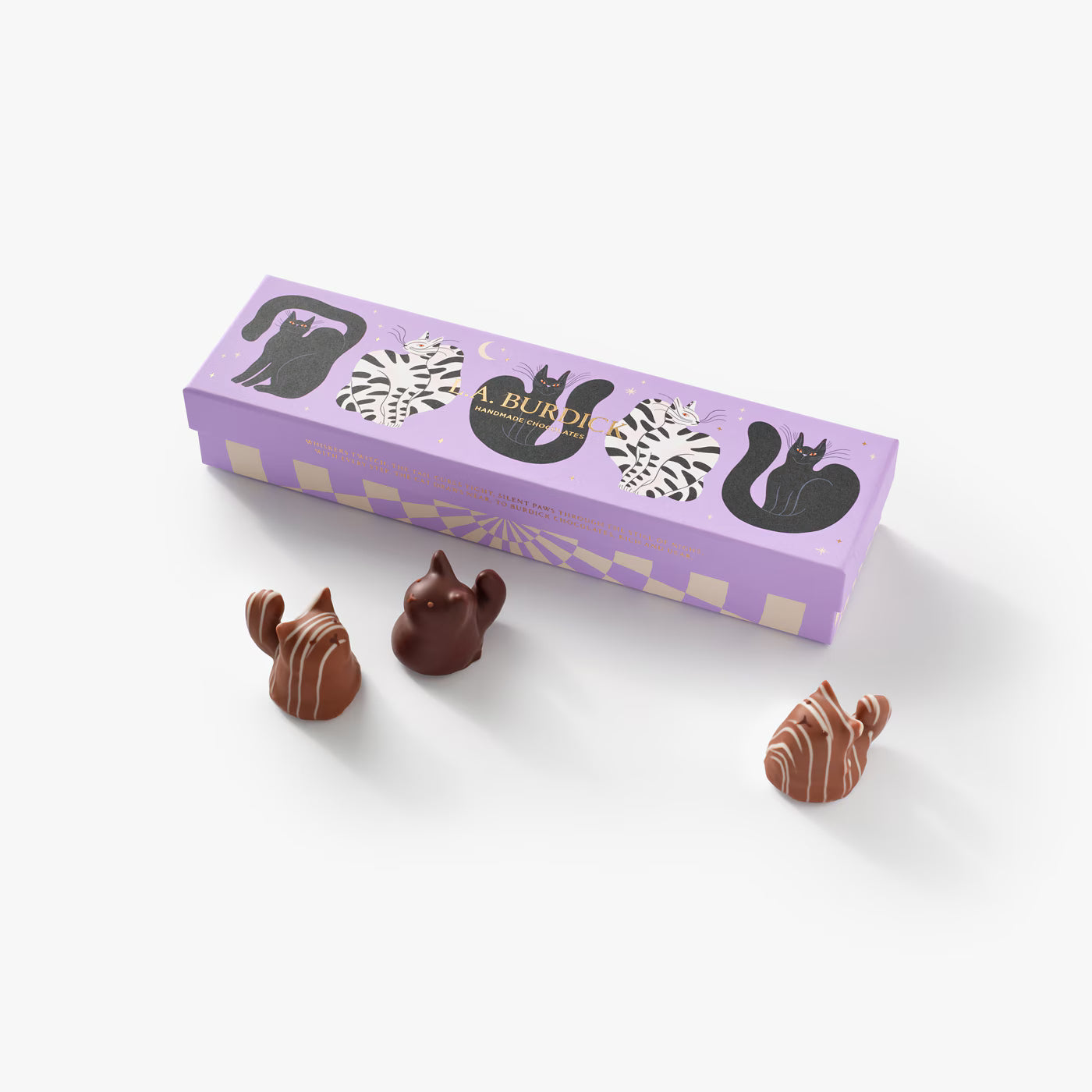 L.A. Burdick Chocolates Chocolate Cats, 7 Pieces