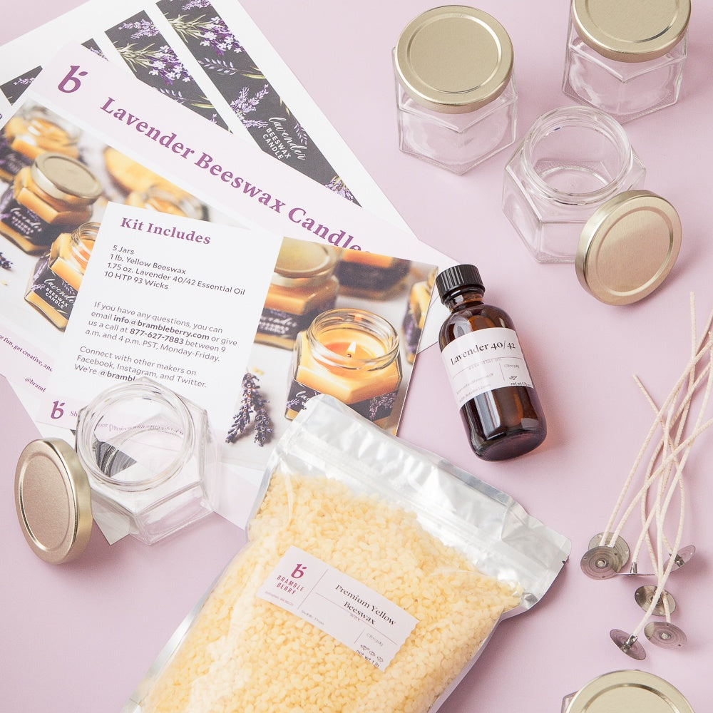 Bramble Berry Lavender Beeswax Candle Kit