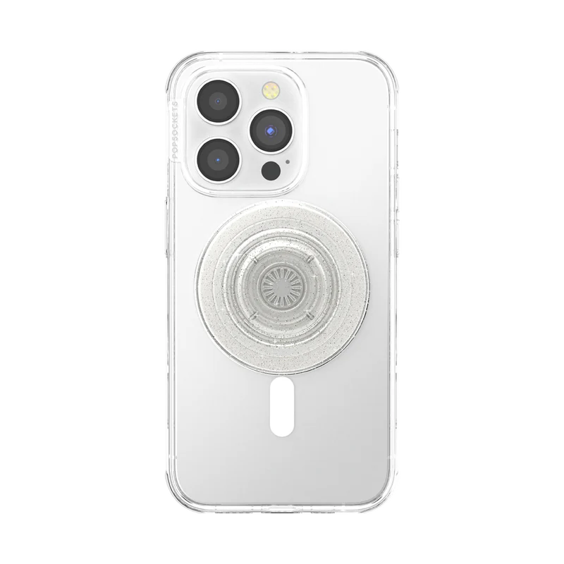 PopSockets MagSafe PopGrip - Clear Glitter