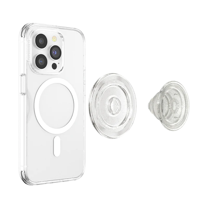PopSockets MagSafe PopGrip - Clear Glitter