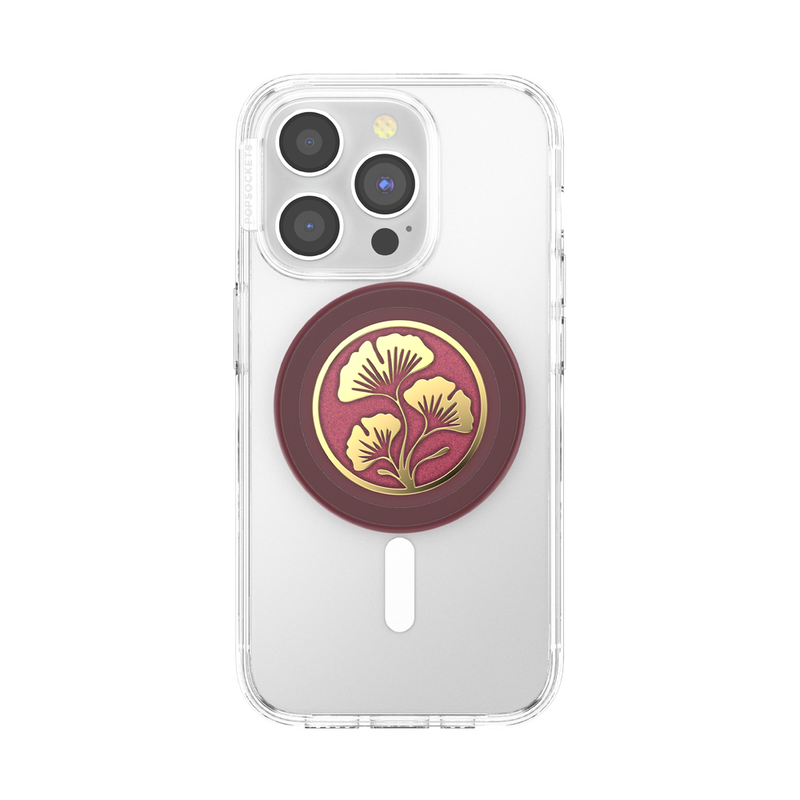PopSockets Enamel Ginkgo Oxblood MagSafe PopGrip