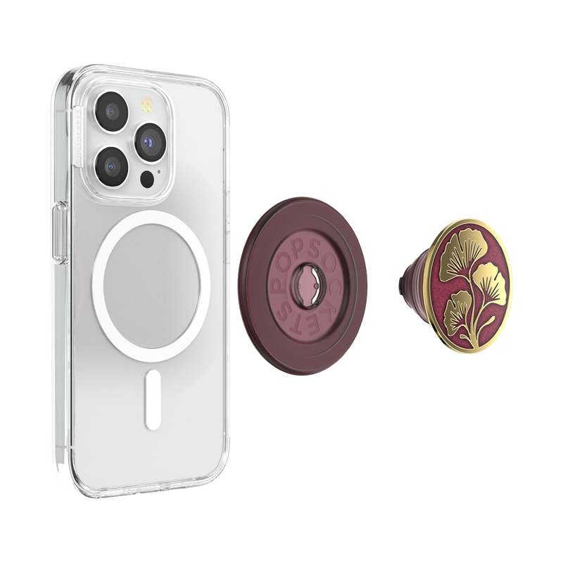 PopSockets Enamel Ginkgo Oxblood MagSafe PopGrip
