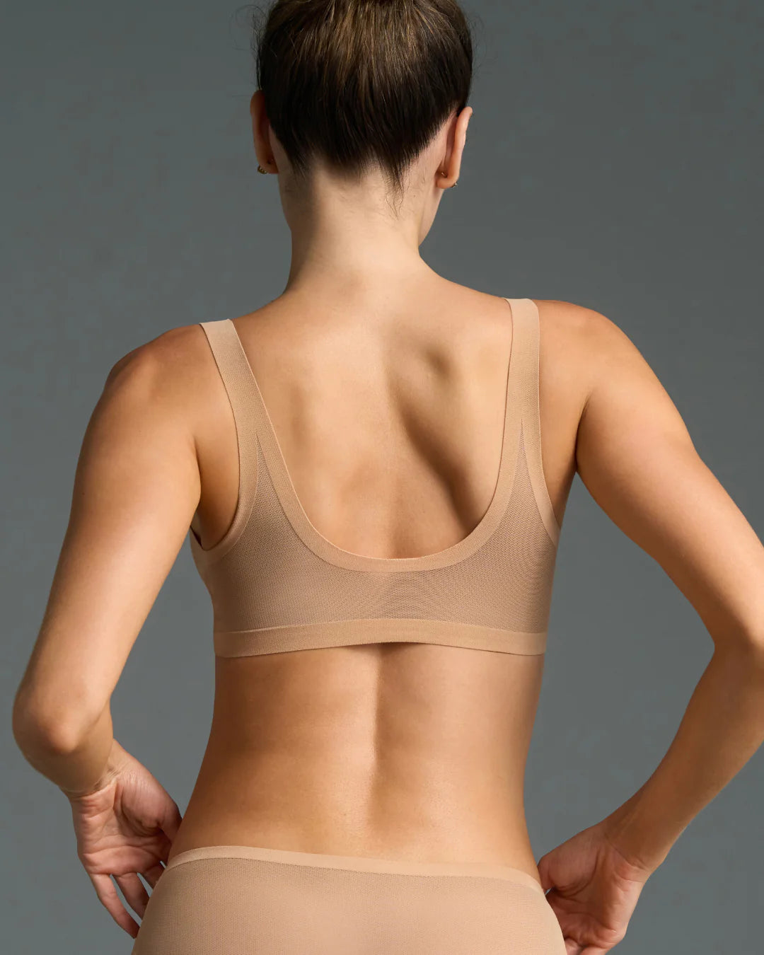 EBY Bra Sheer Bra & Panty Set (Sheer Bralette & Brief) - Champagne