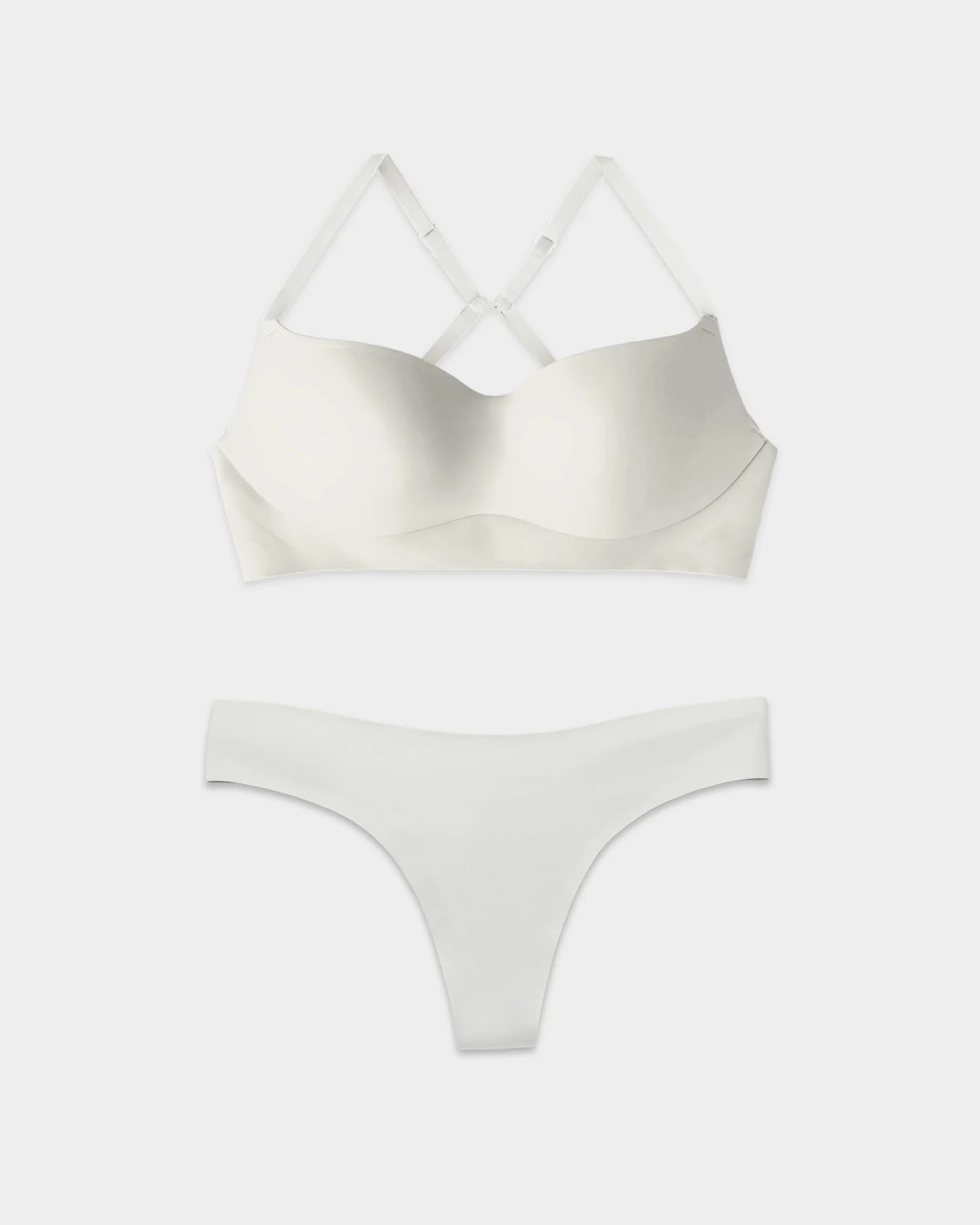 EBY Bra Bra & Panty Set (One Piece Contour Bra & Thong) - Pear