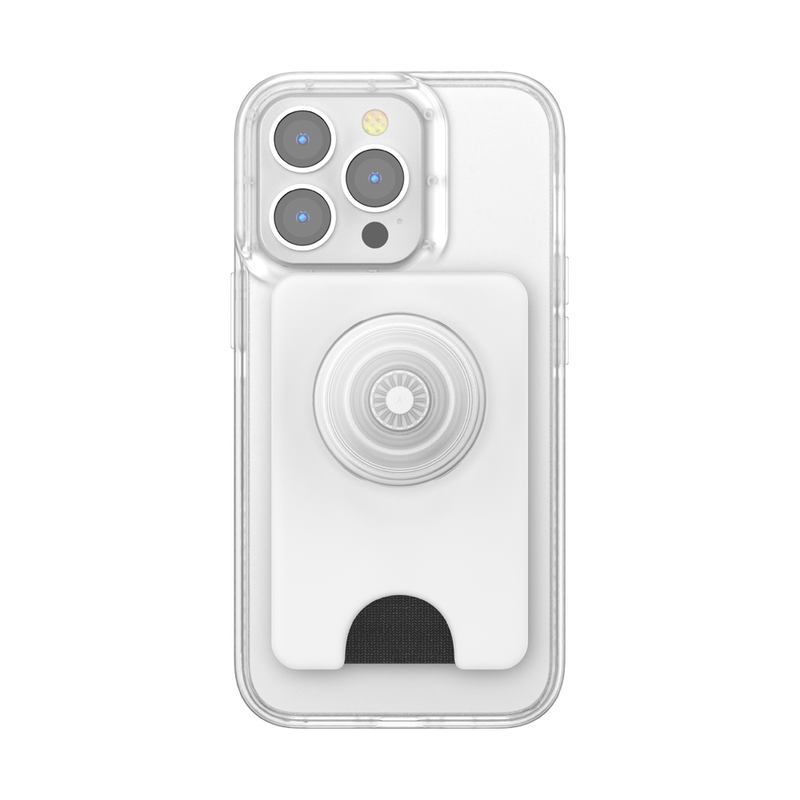 PopSockets White Clear MagSafe PopWallet+