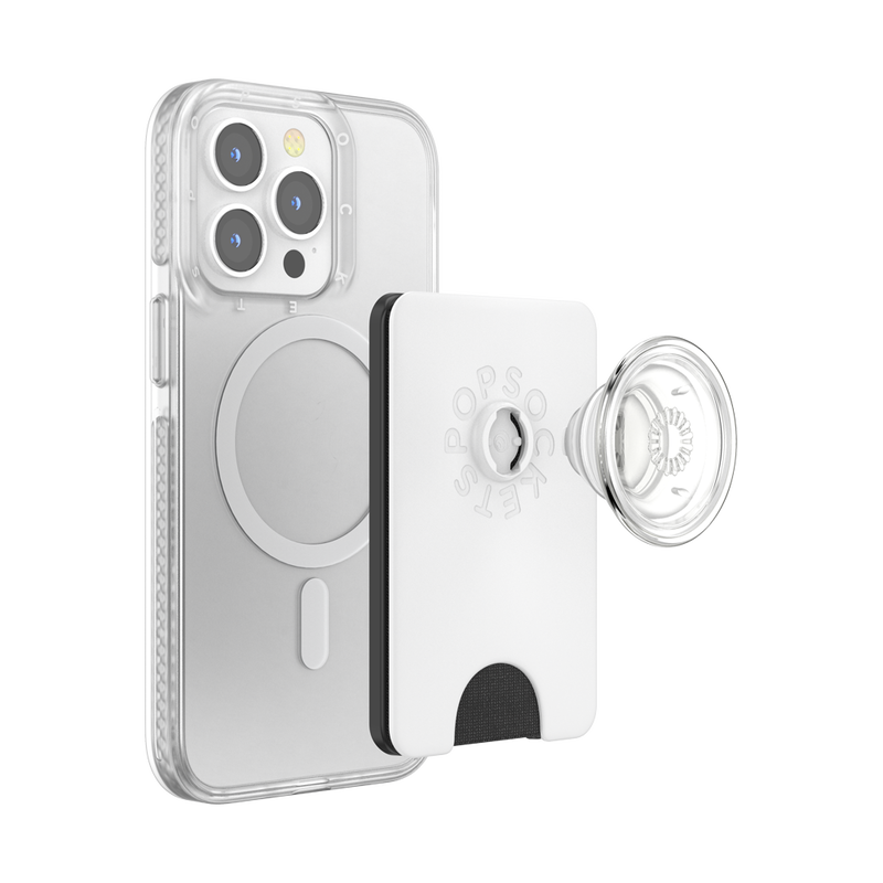 PopSockets White Clear MagSafe PopWallet+