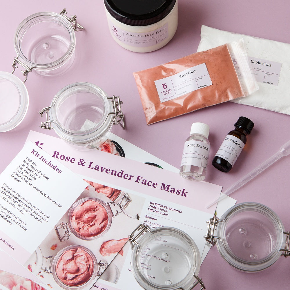 Bramble Berry Rose and Lavender Face Mask Kit