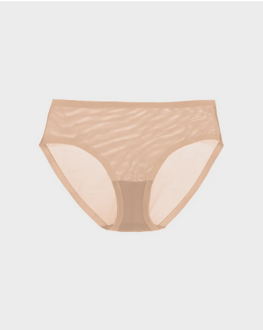 EBY Bra Sheer Brief Slip-Proof Flocking -  Champagne