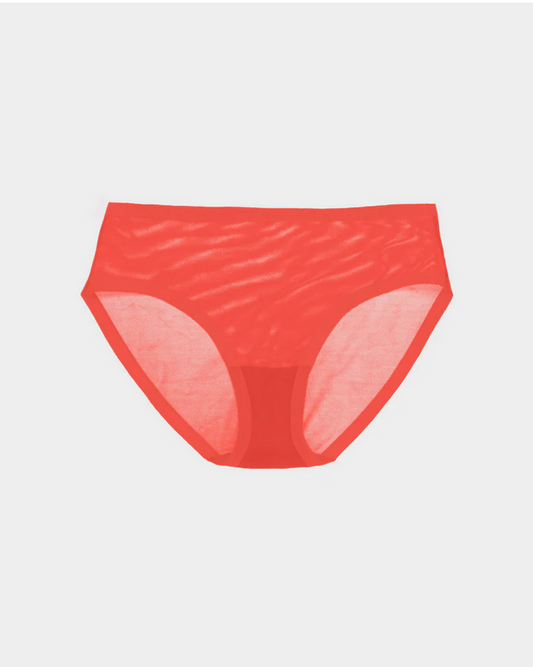 EBY Bra Sheer Brief Slip-Proof Flocking - Seamless Brief in Tangerine