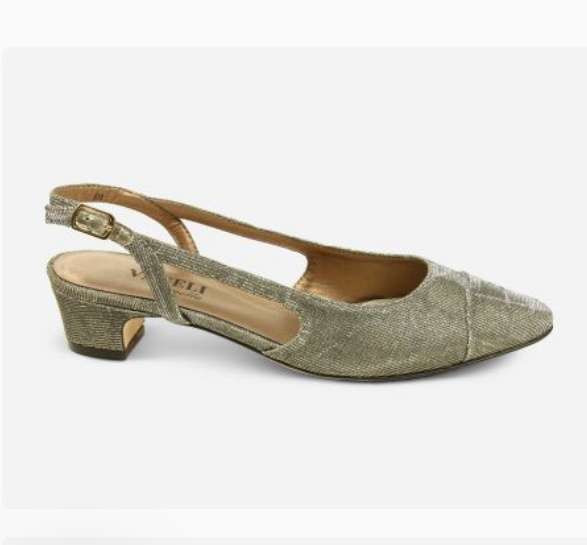 Marmi Shoes Women's Vaneli Aliz - Platinum Nizza Metallic Fabric