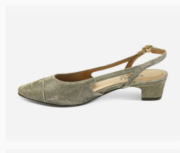 Marmi Shoes Women's Vaneli Aliz - Platinum Nizza Metallic Fabric