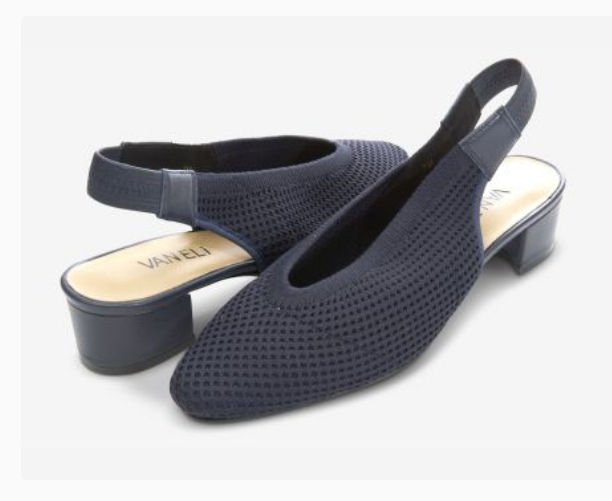 Marmi Shoes Women's Vaneli Abira - Navy Stretch Knit