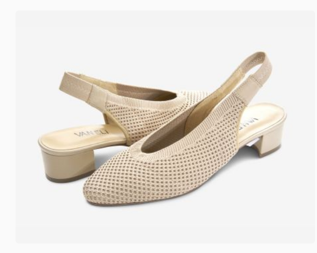 Marmi Shoes Women's Vaneli Abira - Ecru Stretch Knit