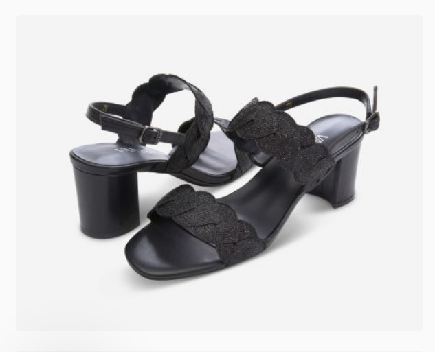 Marmi Shoes Women's Vaneli Lettie - Black Weave Fabric