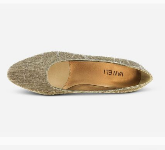Marmi Shoes Women's VANELi Astyr - Platinum Nizza Metallic Fabric
