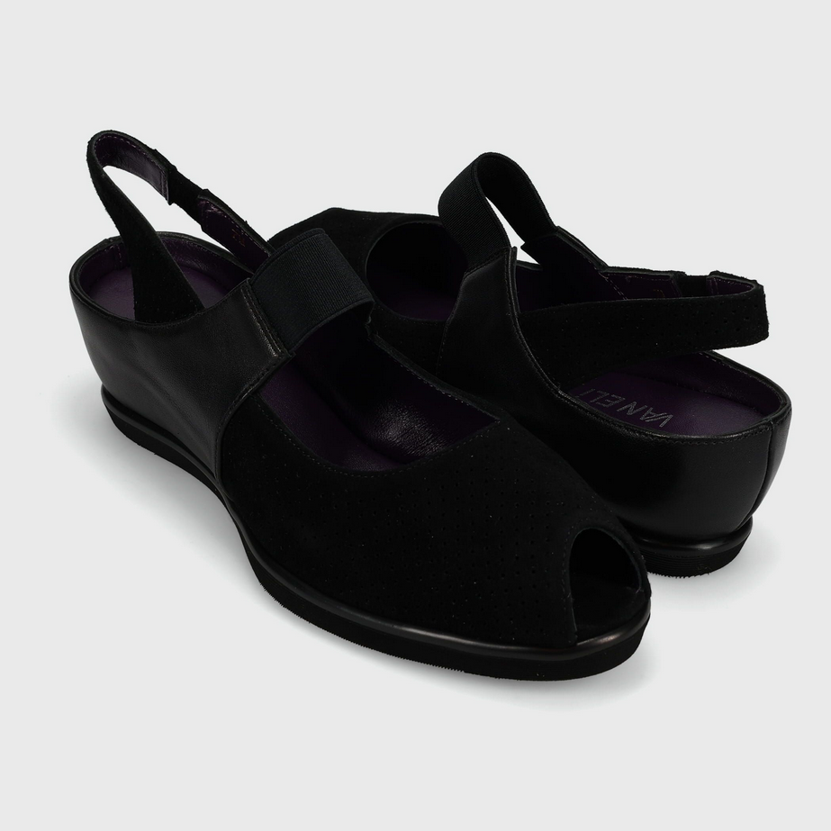 Marmi Shoes Vaneli Reana - Black Perf Suede